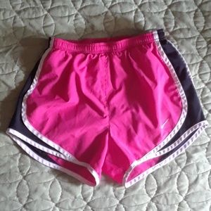 Pink nike running shorts